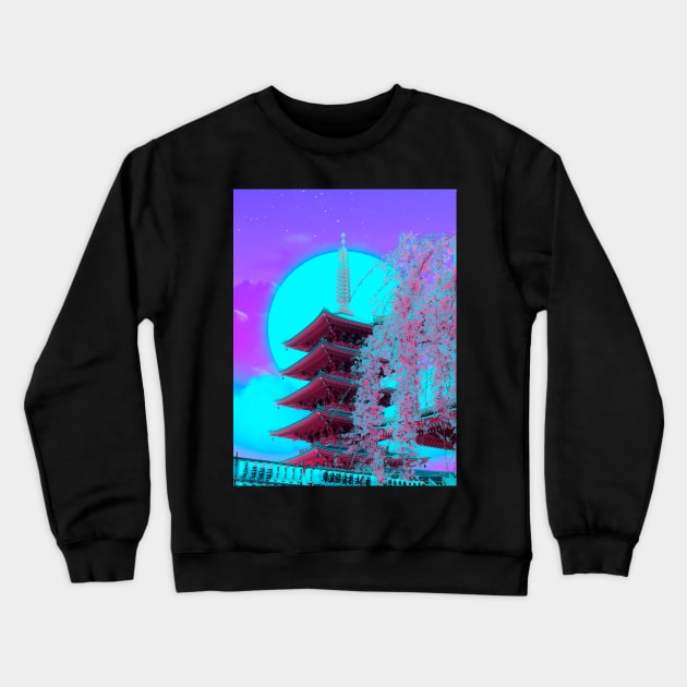 Neon Castle Crewneck Sweatshirt by funglazie